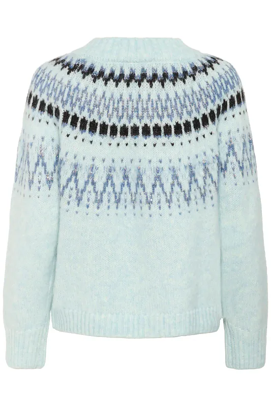 SAINT TROPEZ - Megna Cardigan Starlight Blue Melange