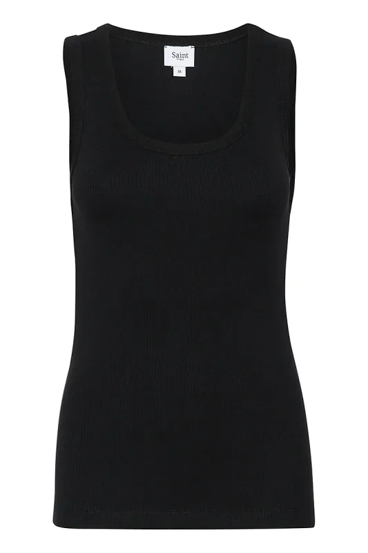 SAINT TROPEZ - Aster Tank Top Black