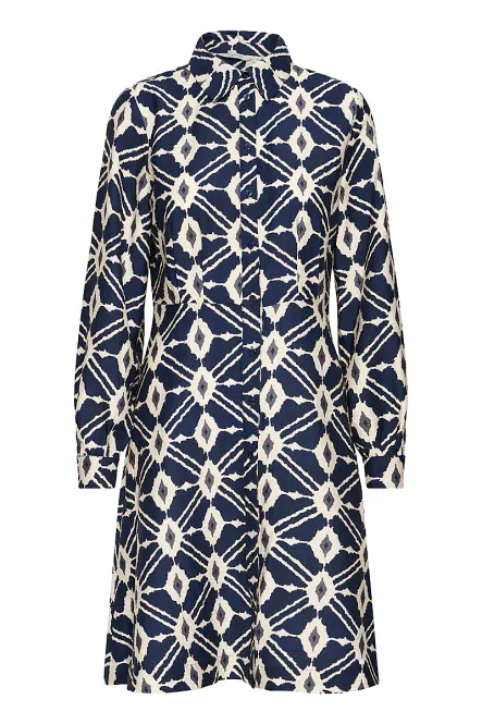 Hovedbilde B.YOUNG - Ikaia Skjortekjole Navy Blazer Ikat