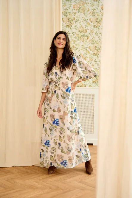 Hovedbilde CREAM - Hailey Long Dress Hailey Print With Blue