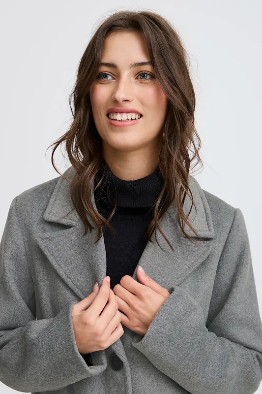 B YOUNG - Kåpe Chanelo Mid Grey Melange