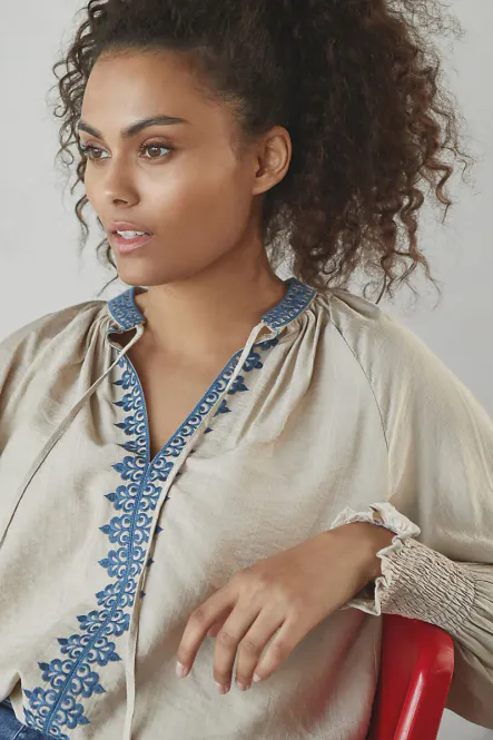Hovedbilde ISAY - Lykke Deco Blouse Sand Blue