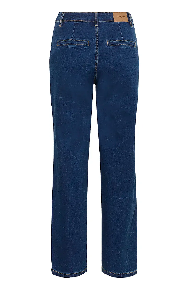 CREAM - Visti Straight Leg Pant Oakland Mid Blue Denim