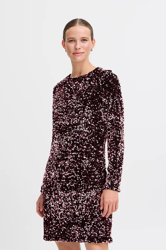 B YOUNG - Paljettkjole Bow Rose Sequin Mix