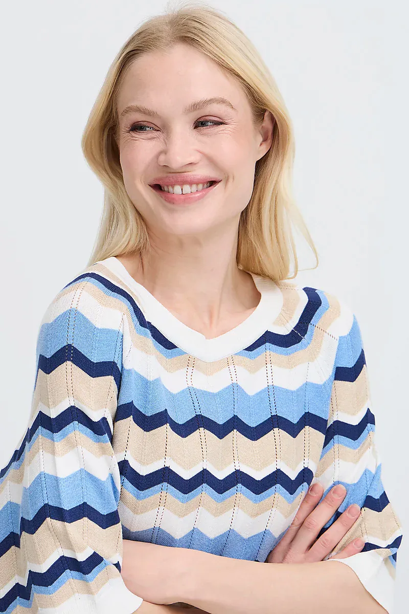 B.YOUNG - Mmorla Pointelle T-shirt Della Robbia Blue