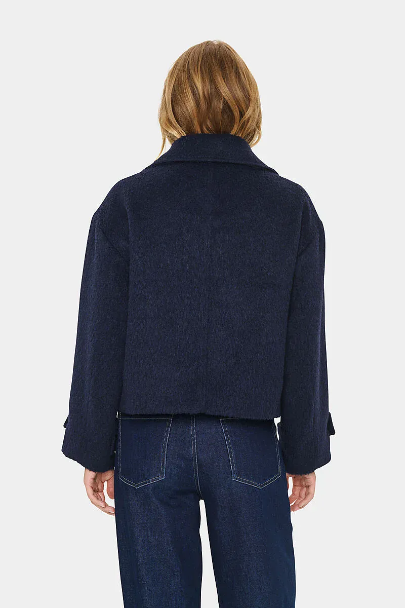 SAINT TROPEZ - Lira Kort Jakke Ull Night Sky