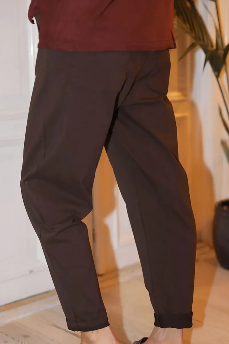 COPENHAGEN LUXE - Basic Baggy Pants Brown