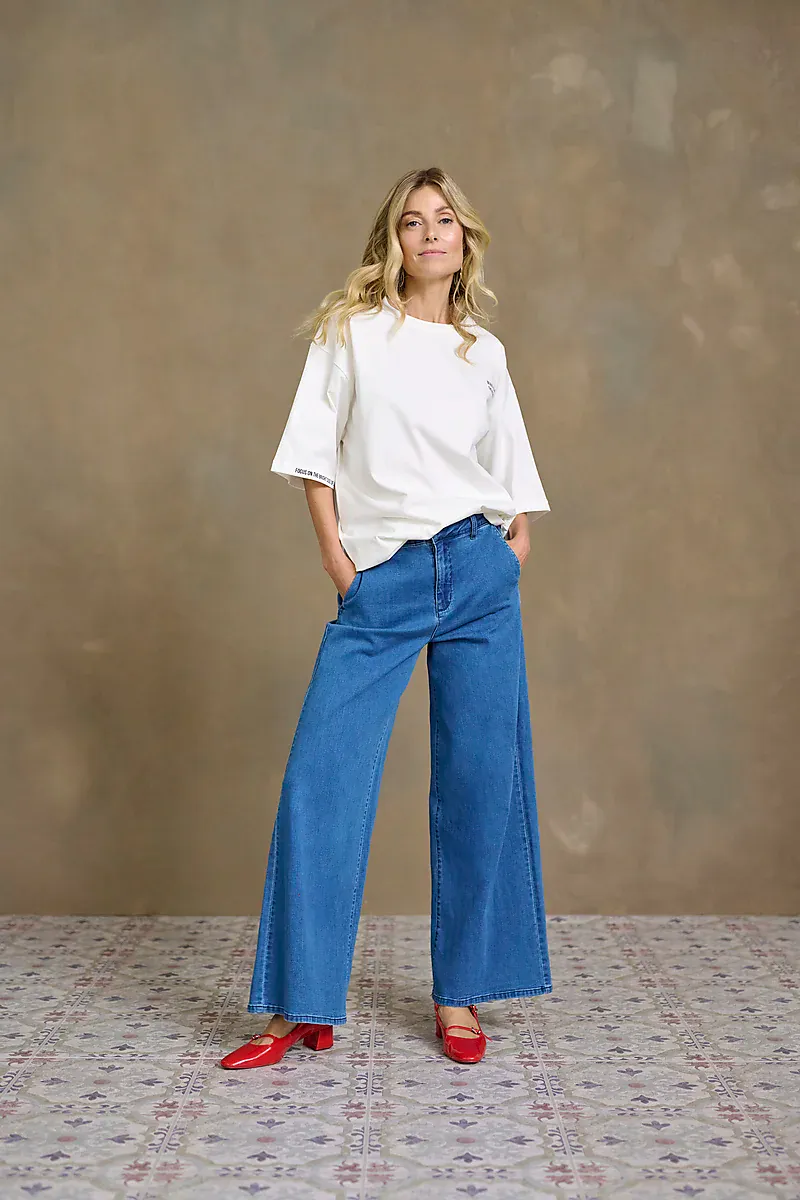 CREAM - Bukse Visti Indigo Blue Denim Lengde 30