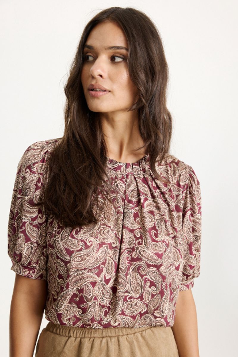 IN FRONT - Grazia Blouse Burgundy