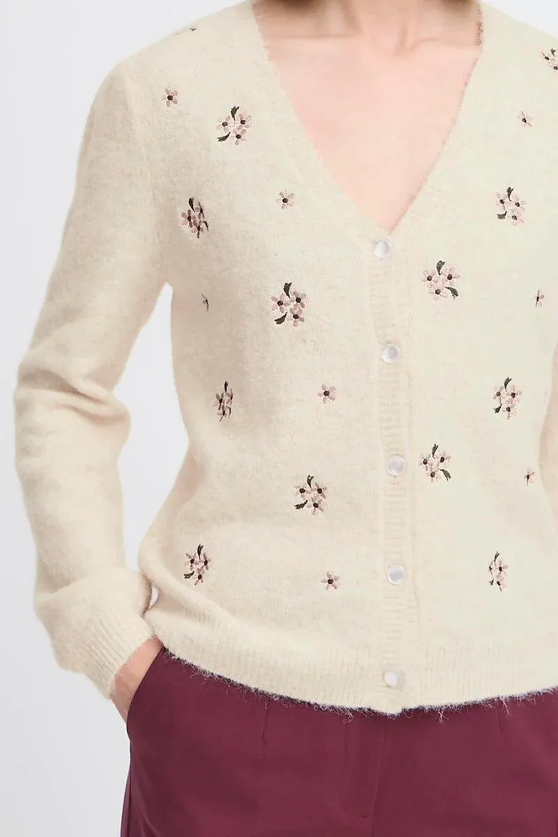B.YOUNG - Oema Cardigan Birch Melange