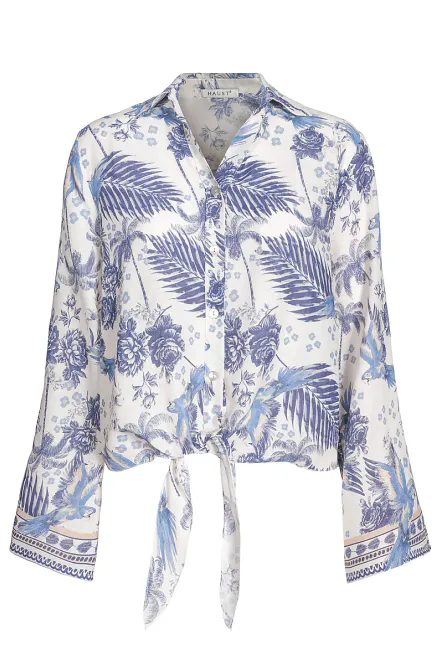 Hovedbilde HAUST - Casual Printed Tie Shirt Blue