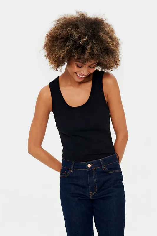 SAINT TROPEZ - Aster Tank Top Black