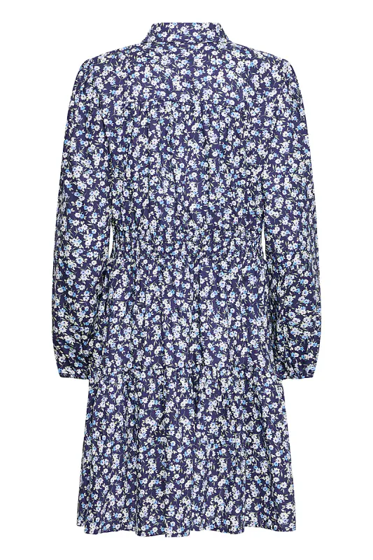 B.YOUNG - Hadasa Dress Medieval Blue Florals
