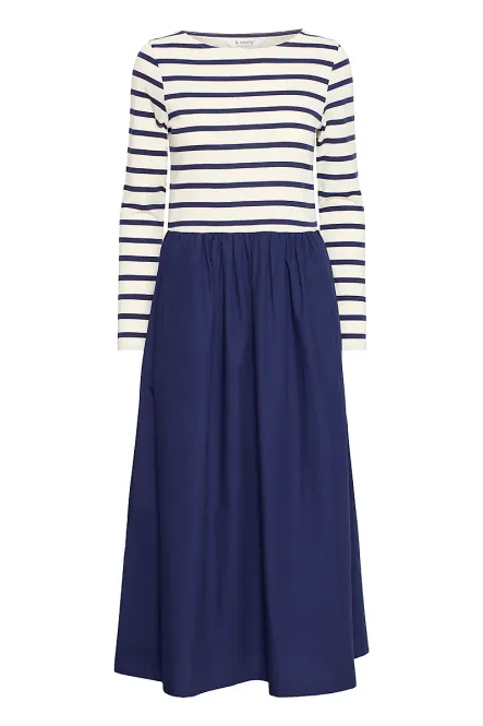 Hovedbilde B.YOUNG - Sulaima Dress Marshmallow Med Blue ...