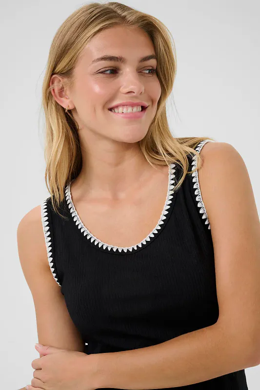 CREAM - Ribba Top Pitch Black